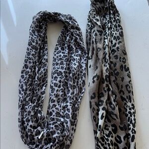 BP Leopard Print Scarves in Black and Brown *New (set of 2) 1 ♾️ 🧣